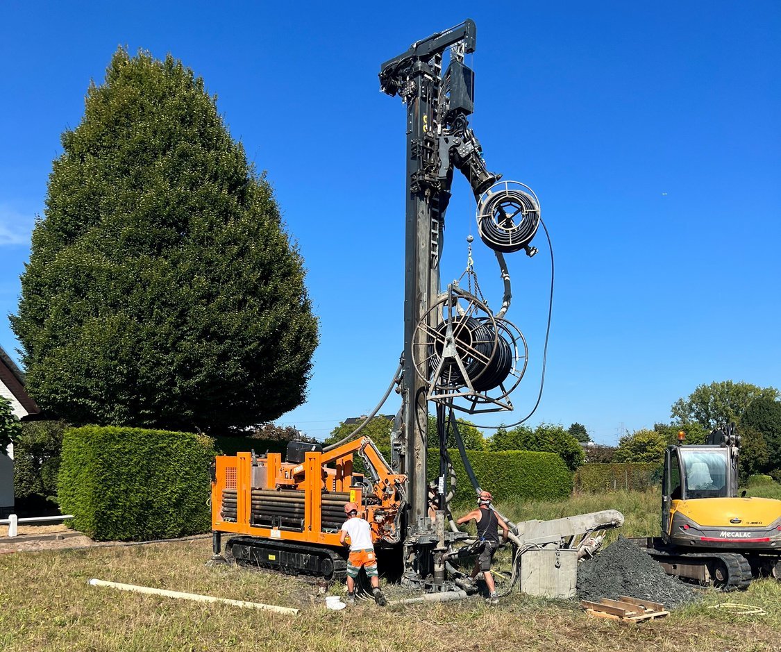 Geothermische diepteboring in ons nieuwbouwproject in Duffel