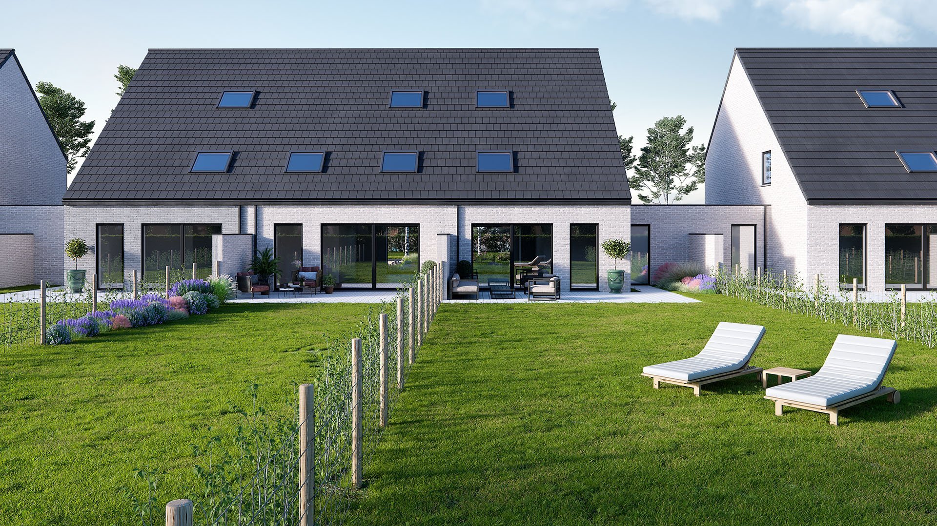 Nieuwbouw mooie tuin