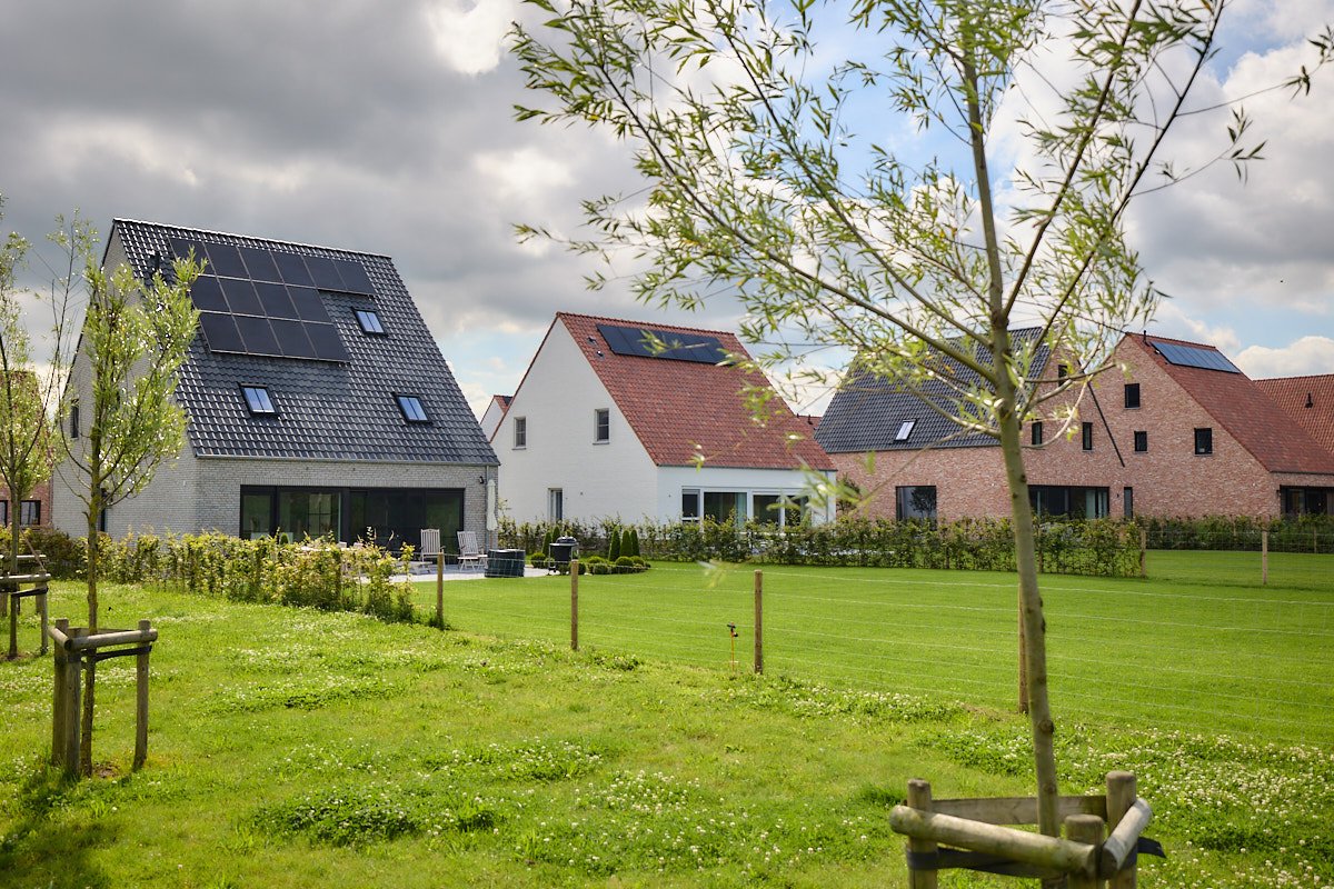 Wijk met nieuwbouwwoningen van Danneels